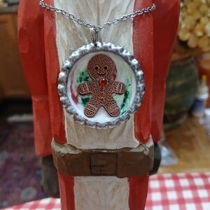 Gingerbread Pendant Necklace